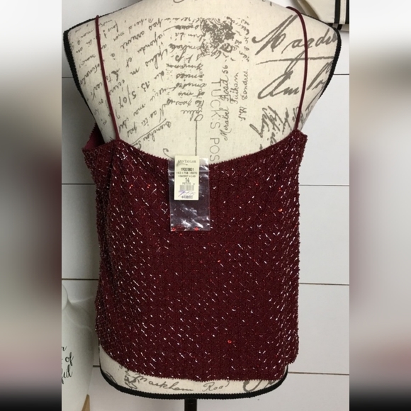Ann Taylor Petites Beaded Silk Top New - Picture 2 of 6